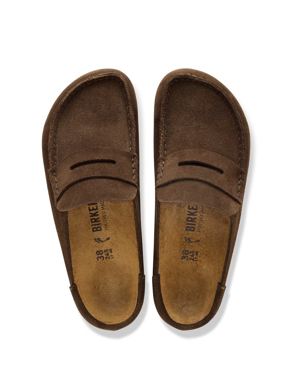 Birkenstock Brown Suede Penny Mule Clogs